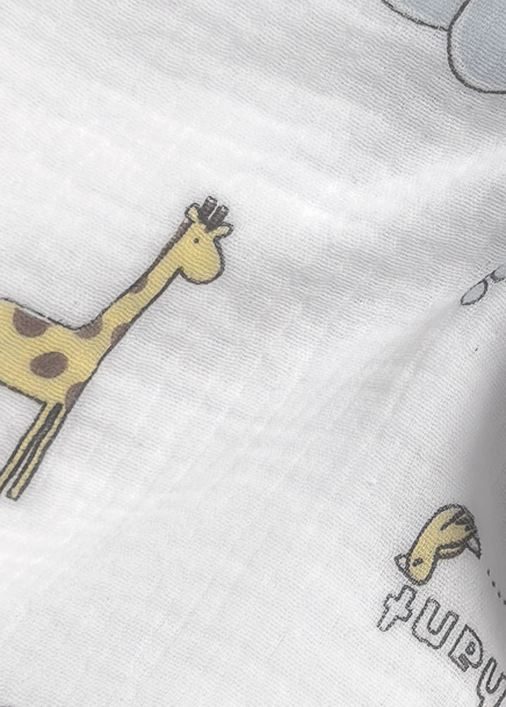 Muslin Swaddle Blanket in Tiny Jungle
