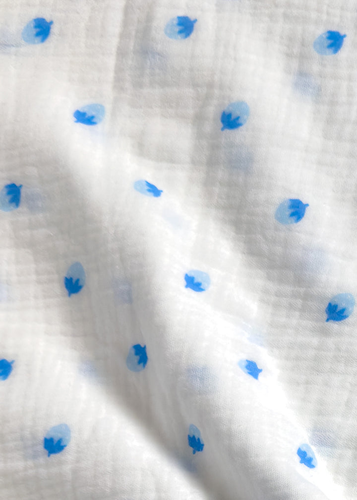Swaddle Blanket in Blue Acorn