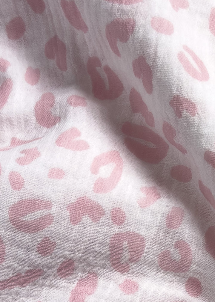 Muslin Swaddle Blanket in Pink Bean
