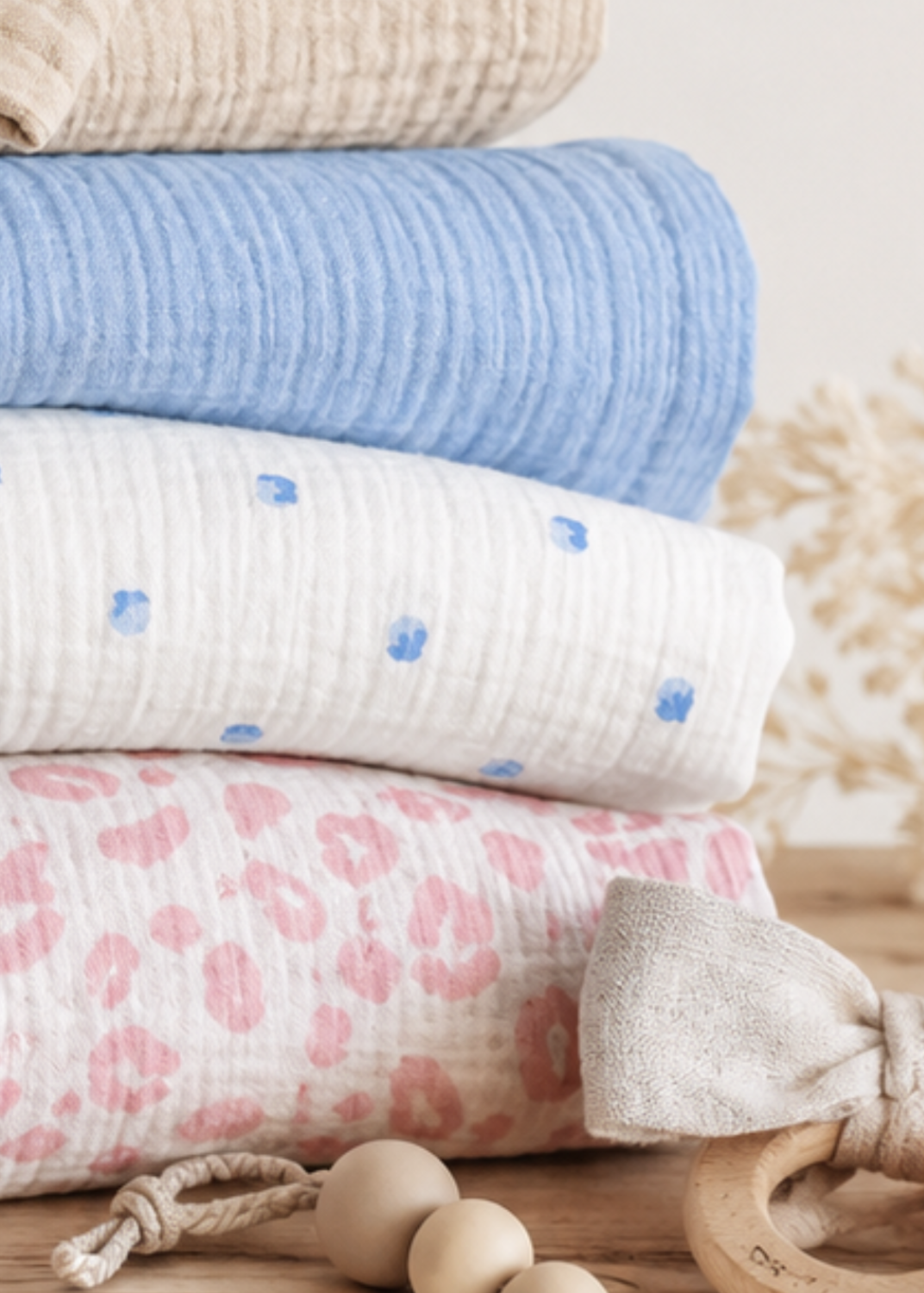 Swaddle Blanket in Blue Acorn