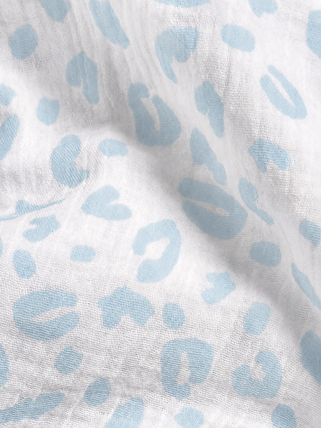 Muslin Swaddle Blanket in Blue Bean