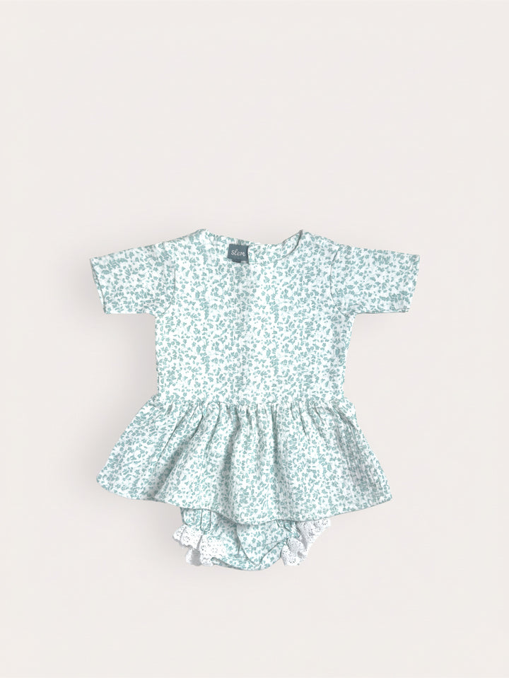 Sophie Dress &amp; Bloomer Set in Sage Meadow