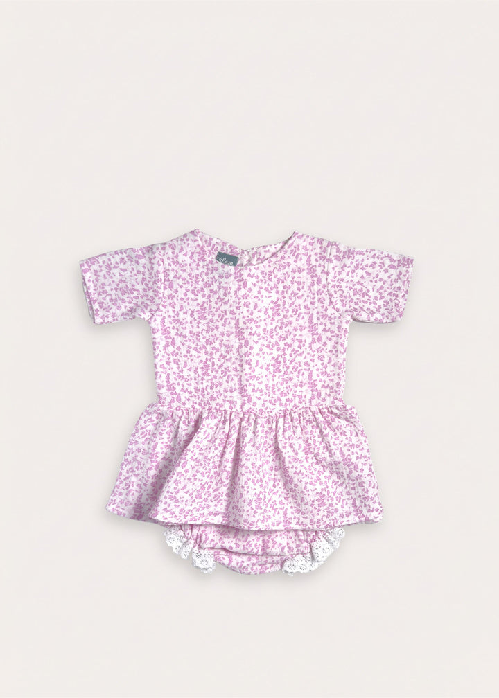 Sophie Dress &amp; Bloomer Set in Pink Meadow