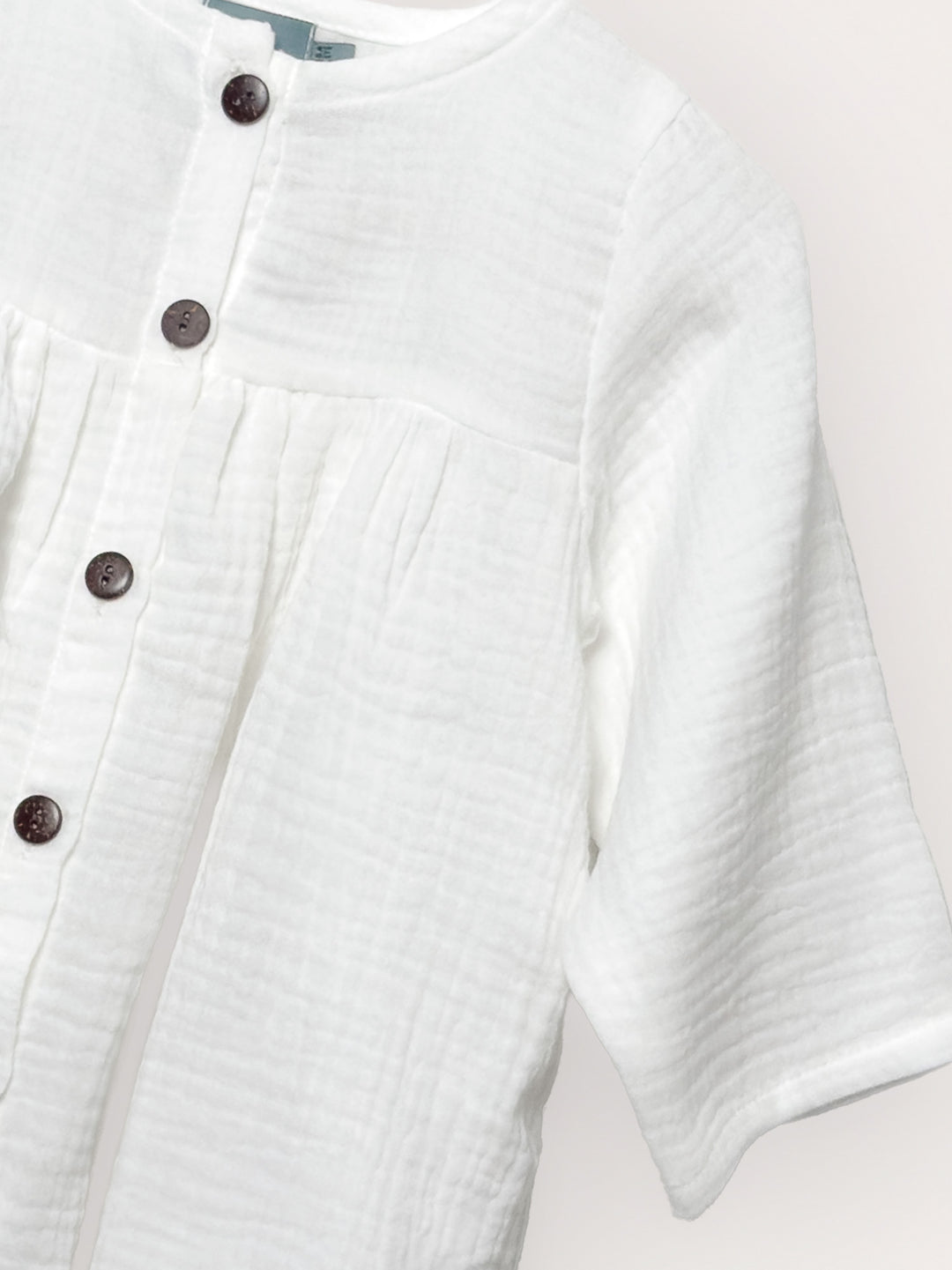 Dorothy Long Sleeve Dress in Dove White